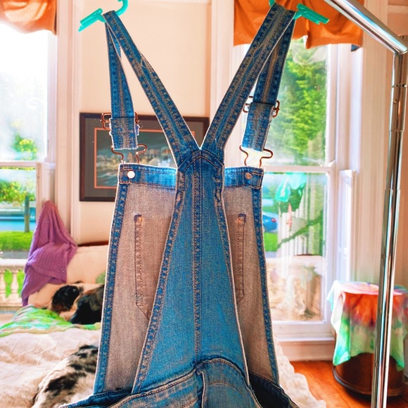 Hollister Artist Distressed Denim Overalls (Full) - Picture 3 of 12
